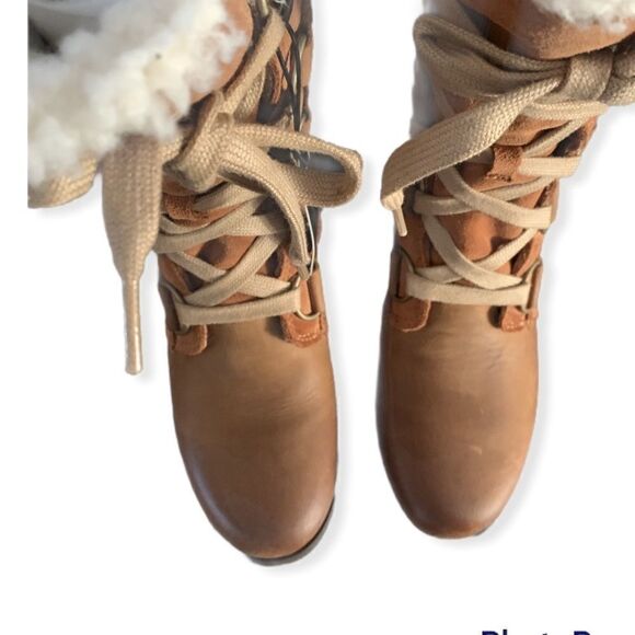 SOREL Emilie faux Fur lined Suede Laceup Boot - Picture 7 of 10